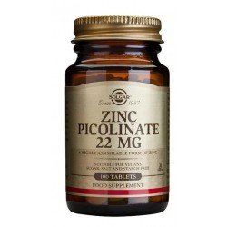 Comprar Solgar Zinc Picolinato 22 mg 100 Comprimidos