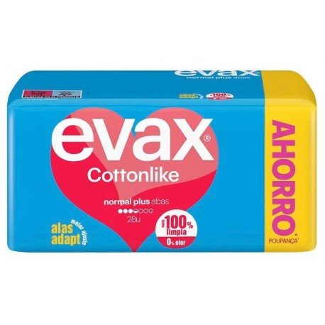 Evax Cottonlike Normal Plus Compresas Alas 28 uds
