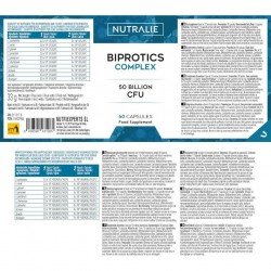 Nutralie Probióticos Intestinales 10 Cepas Biprotics 60 Cápsulas