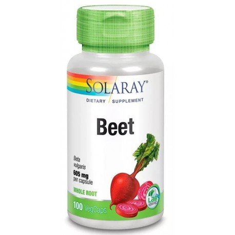 Beet Root Remolacha Solaray 100 Cápsulas Vegetales