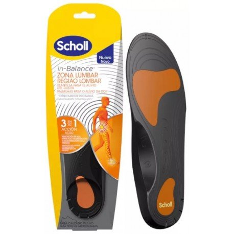 Scholl Plantillas In-Balance Alivio del Dolor Lumbar 1 Par (Talla 42,5-45)