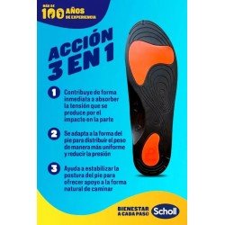 Scholl Plantillas In-Balance Alivio del Dolor Lumbar 1 Par (Talla 42,5-45)