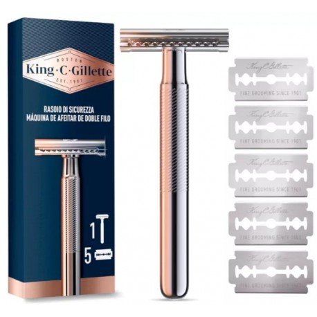 King C. Gillette Maquinilla Doble Filo + 5 Recambios