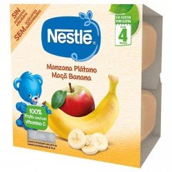 Comprar Nestlé Puré Tarrina Manzana y Plátano +4m 4x100 gr