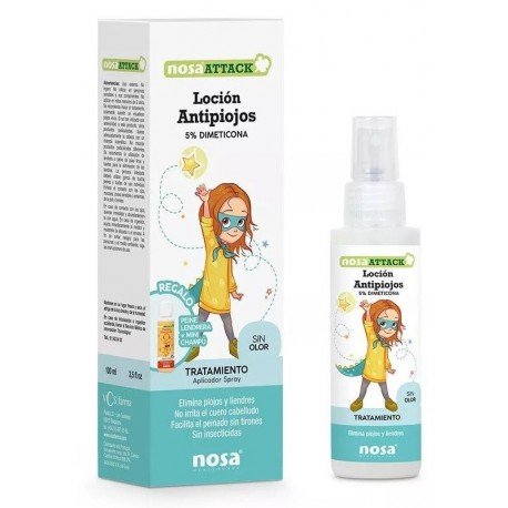 Nosa Loción Antipiojos Attack 5% Dimeticona 100 ml