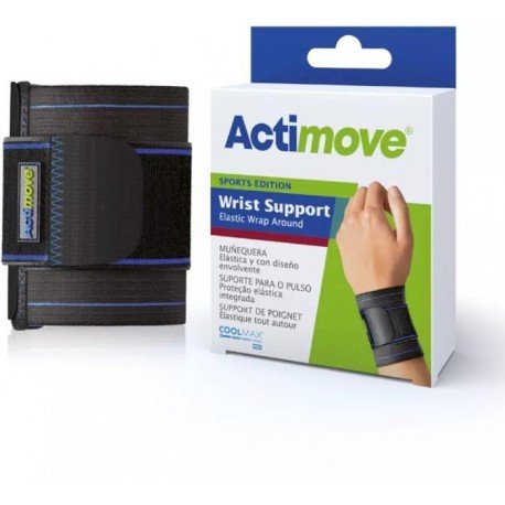 Actimove Muñequera Elástica Ajustable, Talla Universal