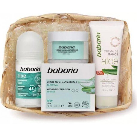Babaria Cesta Crema Facial 50ml + Crema Manos 100ml + Desodorante 50ml