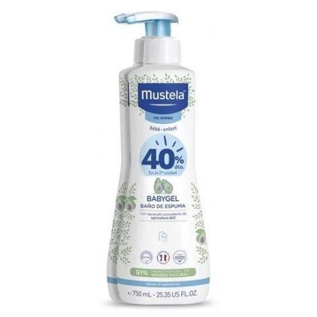 Mustela BabyGel Baño Espuma 2x750 ml