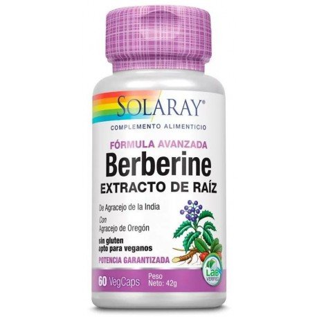Solaray Berberine 60 Cápsulas Vegetales