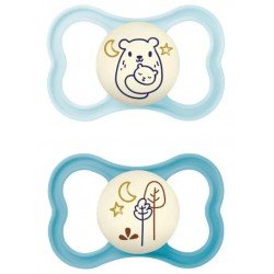 Comprar MAM Chupete Air Night Azul Mate +6m 2 uds