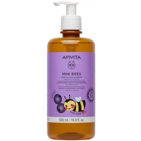 Apivita Mini Bees Champú Suave Natural Niños Arándano y Miel 500 ml