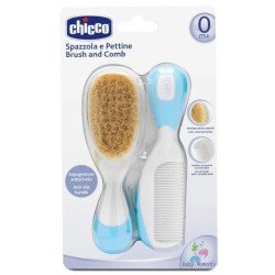Comprar Chicco Cepillo Cerdas Naturales y Peine Azules 0m+