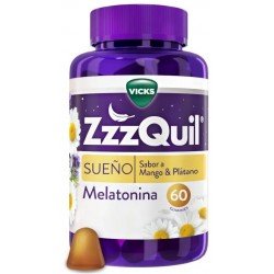Comprar ZzzQuil Sueño Melatonina Dormir Mango y Plátano 60 Gummies