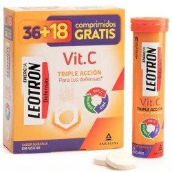 Comprar Leotron Vit C 36 Comprimidos Efervescentes + 18 GRATIS