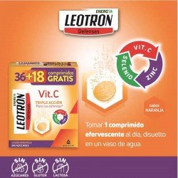 Leotron Vit C 36 Comprimidos Efervescentes + 18 GRATIS