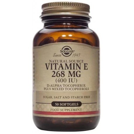 Solgar Vitamina E 400 UI 268 mg 50 Comprimidos