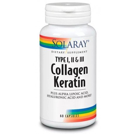 Solaray Colágeno y Queratina 60 Cápsulas