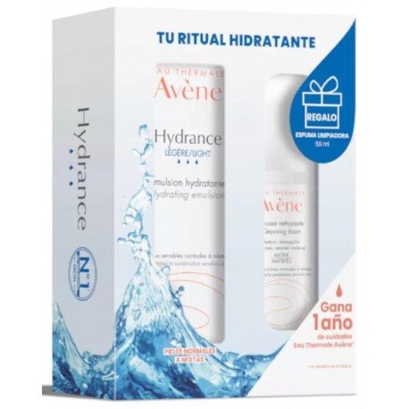 Avène Hydrance Emulsión Hidratante Ligera 40 ml + Espuma Limpiadora 50 ml