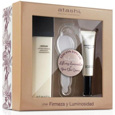 Atashi Sérum Lifting 50 ml + Contorno de Ojos Antifatiga 15 ml + Gua Sha Spoon