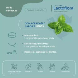 Lactoflora Salud Bucodental Probiótico Menta 30 Comprimidos