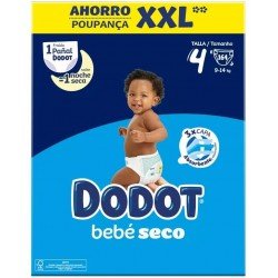 Dodot Pañales Bebé Seco T4 (9-14 Kg) 164 uds