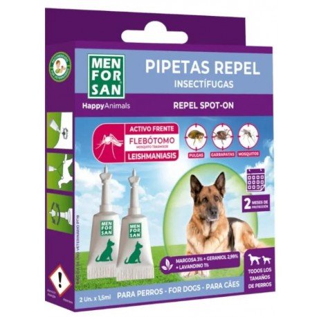 Menforsan Pipeta Anti Insectos para Perros 2 uds