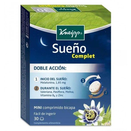 Kneipp Sueño Complet Bicapa Conciliar y Mantener el Sueño 30 Comprimidos