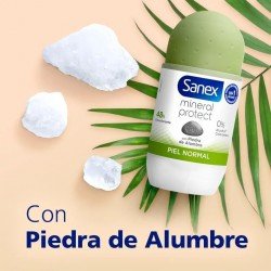 Sanex Mineral Protect Piedra de Alumbre Piel Normal Desodorante Roll-On 2x50 ml