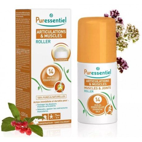 Puressentiel Roller Articulaciones y Músculos 14 Aceites Esenciales 75 ml