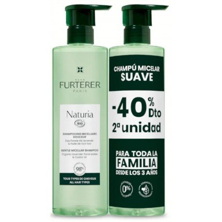 Rene Furterer Naturia Champú Micelar Suave 2x400 ml