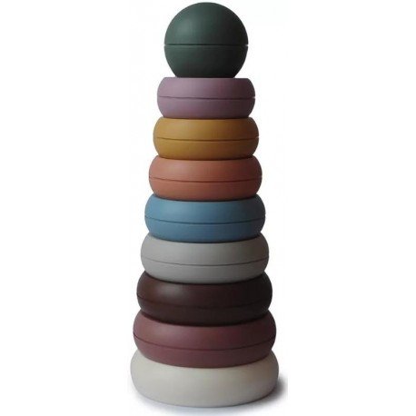 Mushie Anillos Apilables Solid Rustic