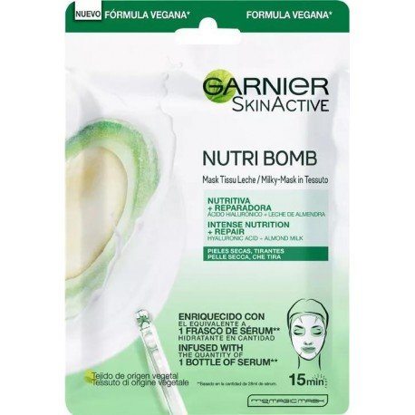 Garnier Skin Active Nutri Bomb Milky Mask Tissu Reparadora 1 ud