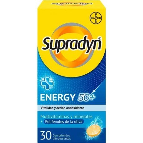 Supradyn Energy 50+ Vitaminas y Energía 30 Comprimidos Efervescentes