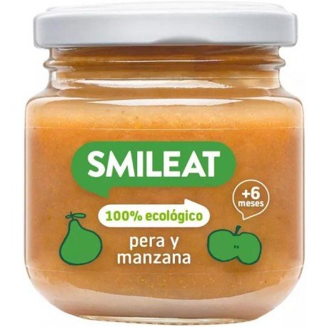 Smileat Tarrito de Pera y Manzana ECO +6m 130 gr