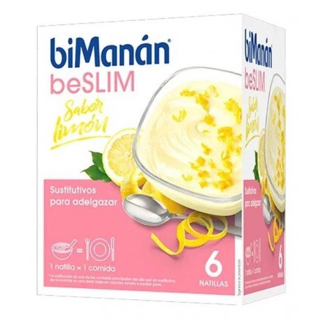 BiManán BeSlim Natillas Sabor Limón 6 Sobres