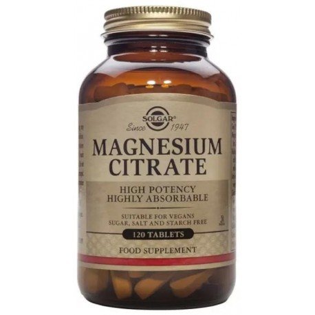 Solgar Citrato de Magnesio 120 Comprimidos