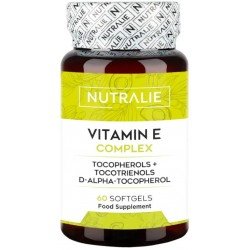 Comprar Nutralie Vitamina E Complex con Tocotrienoles y Tocoferoles Antioxidante 60 Cápsulas