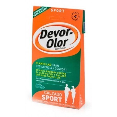 Devor-Olor Plantillas desodorantes doble acción calzado deportivo Zapatillas