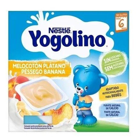 Nestlé Yogolino Melocotón y Plátano +6m 4x100 gr