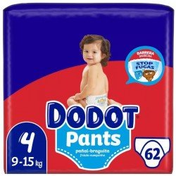 Comprar Dodot Pants Pañales-Braguita T4 (9-15 kg) 62 uds