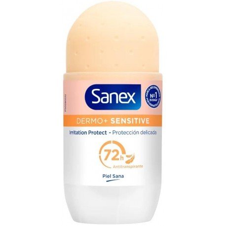 Sanex Desodorante Dermo+ Sensitive 72H Antitranspirante Roll-On 50 ml