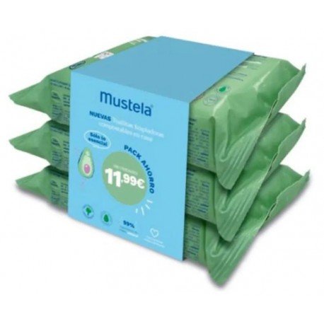 Mustela Toallitas Limpiadoras 3x60 uds