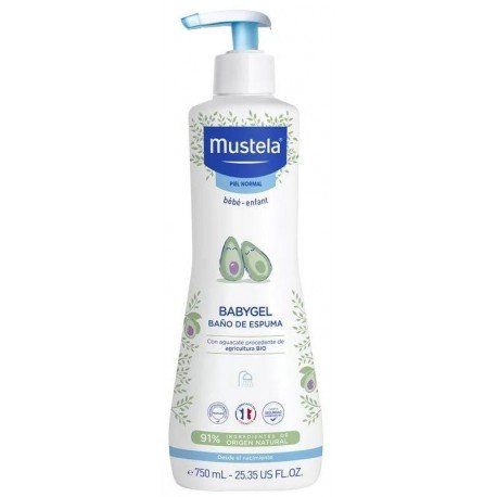 Mustela Babygel Baño de Espuma con Aguacate Bio 750 ml