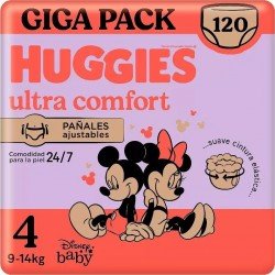 Comprar Huggies Ultra Comfort Pañales Braguita Disney Talla 4 (9-14 kg) 120 Uds