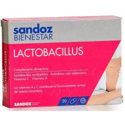 Comprar Sandoz Bienestar Lactobacillus 20 Cápsulas