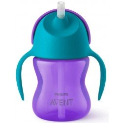 Comprar Philips Avent SCF796/02 Vaso Pajita y Asas Morado +6m 210 ml