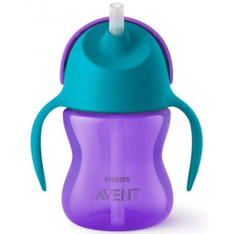 Philips Avent SCF796/02 Vaso Pajita y Asas Morado +6m 210 ml