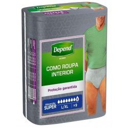 Comprar Depend Pañal Adulto Extradiscreto Super L/XL Hombre 9 uds