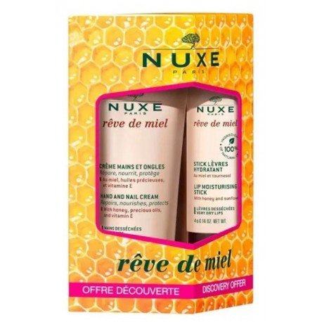 Nuxe Rêve de Miel Crema de Manos 30 ml + Labial