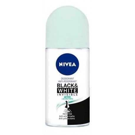 Nivea Desodorante Roll-On Black and White Invisible Active 50 ml